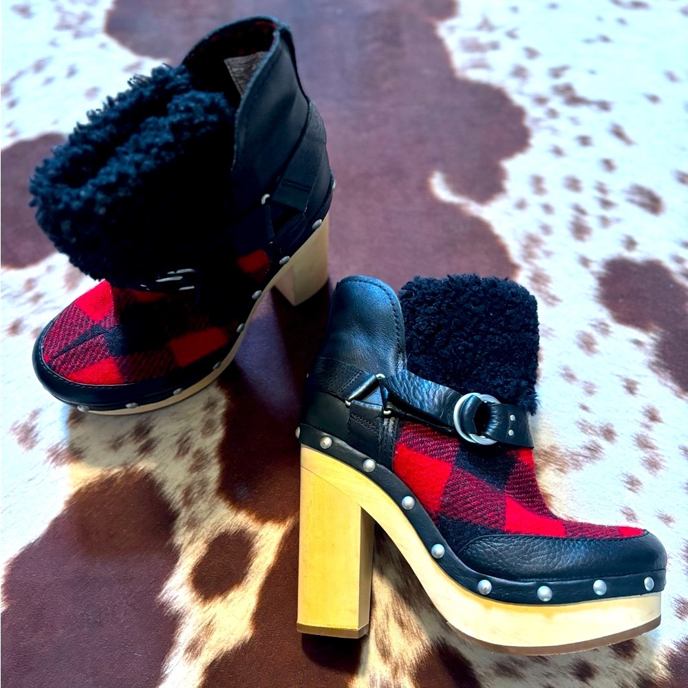 Super Rare Find, Woolrich Buffalo Plaid Platforms